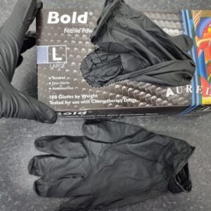 Bold Black Nitrile glove