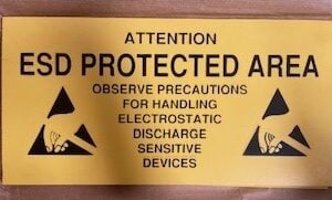 ECP 8120 ESD Protected Area Sign 30x15mm