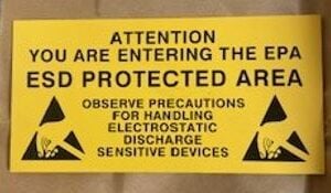 ECP 8120/ENTER ESD Protected Area Sign 30x15mm