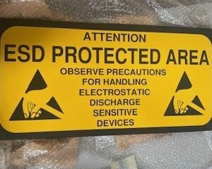 ECP 8121B ESD Protected Area Sign 60x30mm