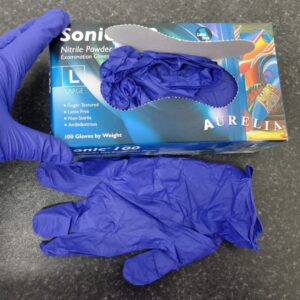 Sonic Nitrile Powder Free Blue Examination Gloves