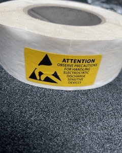 ECP 1562/5025 50 x 25mm ESD Plug Warning Label