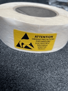 ECP 1562/5025 50 x 25mm ESD Plug Warning Label