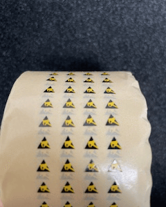 ECP 1562 5mm ESD Plug Warning Label