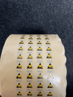 ECP 1562 5mm ESD Plug Warning Label